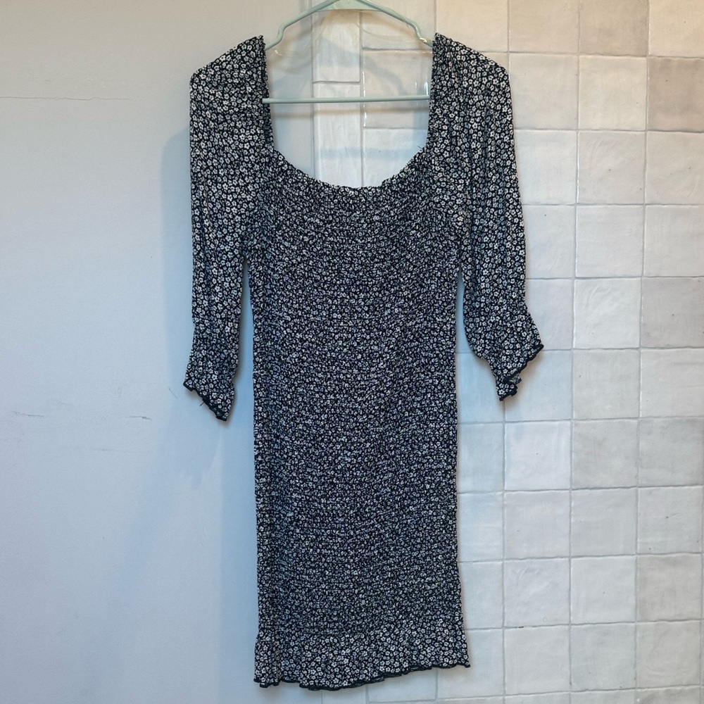 Timing Black and White Mini Dress